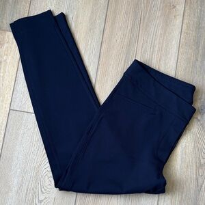 Chico’s Ponte Ankle Legging Pull On Pant Navy Blue Size 12